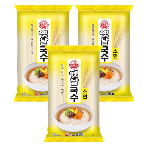 오뚜기옛날 국수 소면, 1.5kg, 3개