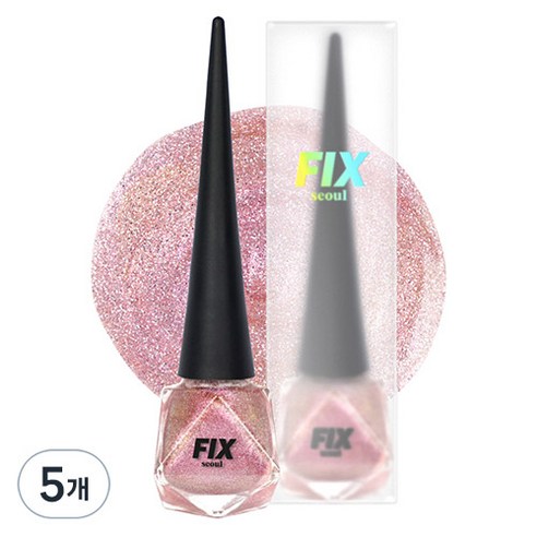 픽스서울 네일라커 매니큐어, 09 유니콘, 8ml, 5개