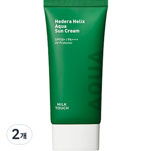 밀크터치 서양송악 아쿠아 선크림 SPF50+ PA++++, 50ml, 2개
