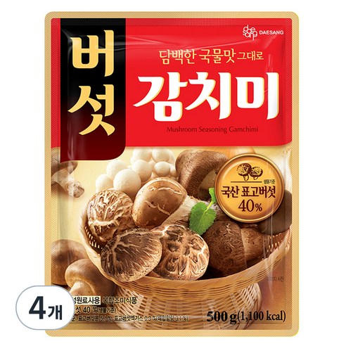 대상 버섯 감치미, 500g, 4개