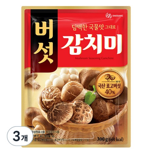 대상 버섯 감치미, 300g, 3개