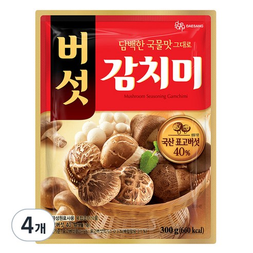 대상 버섯 감치미, 300g, 4개
