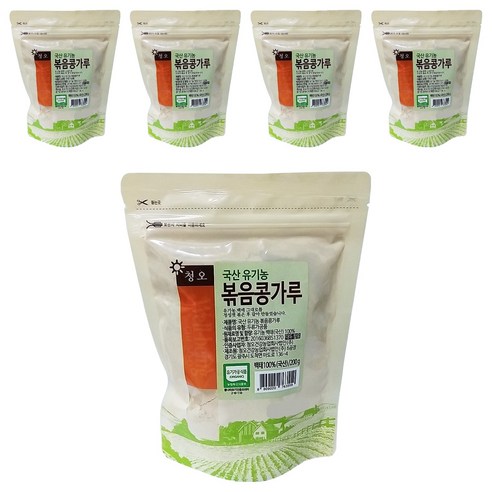 청오건강 국산 볶음 콩가루, 5개, 200g