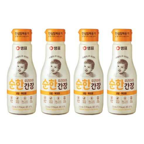 샘표 우리 아이 순한 간장 비빔 볶음용, 4개, 200ml