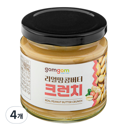 곰곰 리얼 땅콩버터 크런치, 230g, 4개