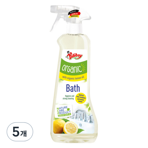 폴리보이 오가닉 욕실 클리너 스프레이, 500ml, 5개