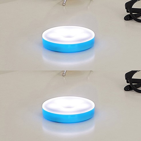 아이린 USB 충전식 터치 무드등 2p, 무드등(블루), 불빛(화이트)