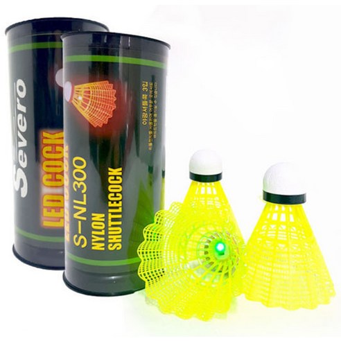 나일론 소재와 야광 처리로 내구성과 가시성이 뛰어난 합리적인 가격의 셔틀콕