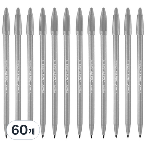 모나미 3000 피그먼트 프러스펜 0.4mm, NG 4 스톰그레이, 60개