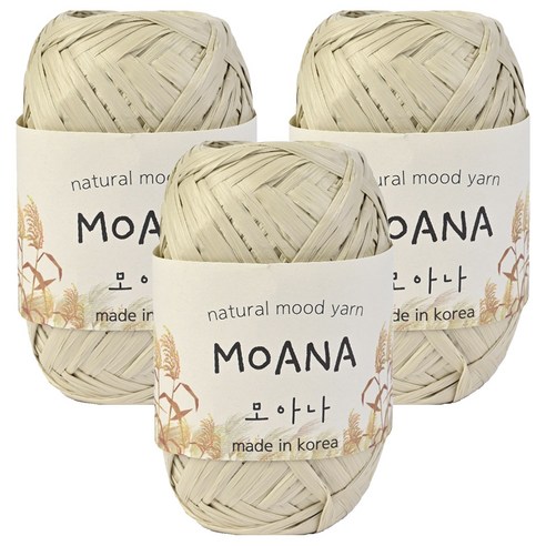 니뜨 모아나 뜨개실 40g, 102 크림베이지, 3개