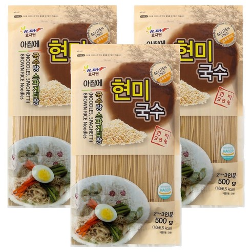 효자원 아침에 현미국수, 500g, 3개