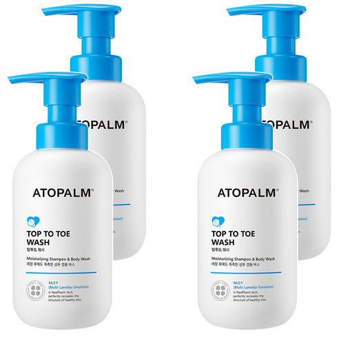 아토팜 유아용 탑투토 워시 올인원클렌저, 300ml, 4개