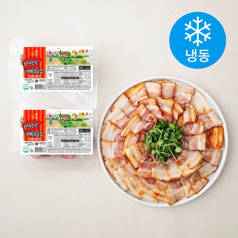 자연과농부 더편한 바베큐삼겹 (냉동), 220g, 2개