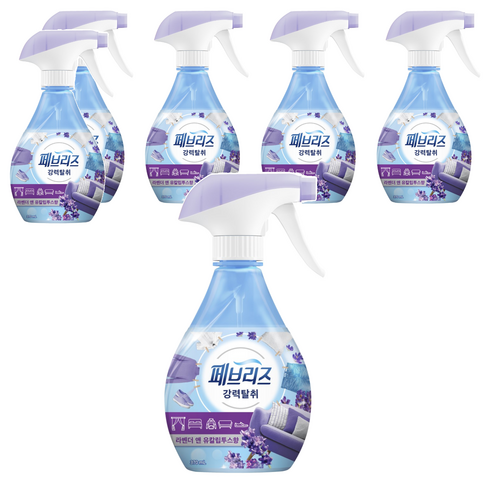 페브리즈 강력 섬유탈취제 라벤더 앤 유칼립투스향 본품, 370ml, 6개