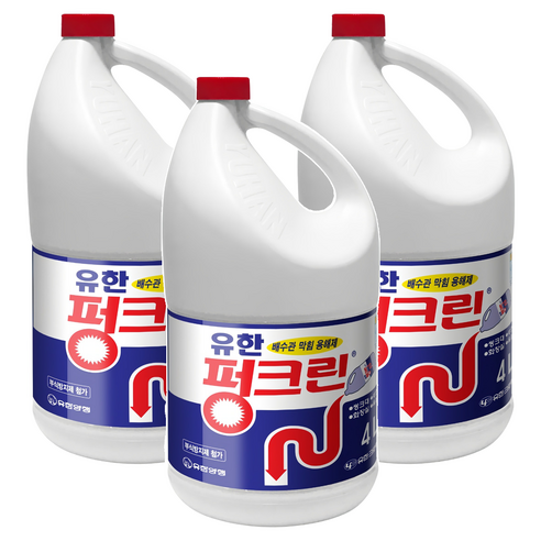 펑크린 배수구세정제, 4L, 3개