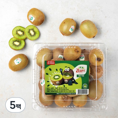 제스프리 그린키위, 1.5kg, 5팩