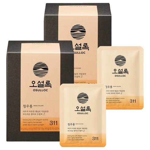 오설록 유기농 청우롱차, 1.8g, 10개입, 2개