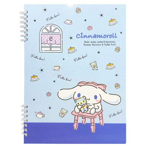 PINKMANGO 산리오 2단 스프링 노트 B5, 1개, 블루(시나모롤 B)
