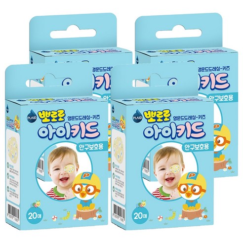 플레이드 뽀로로 안구보호용 아이키드 반창고, 20개입, 4개