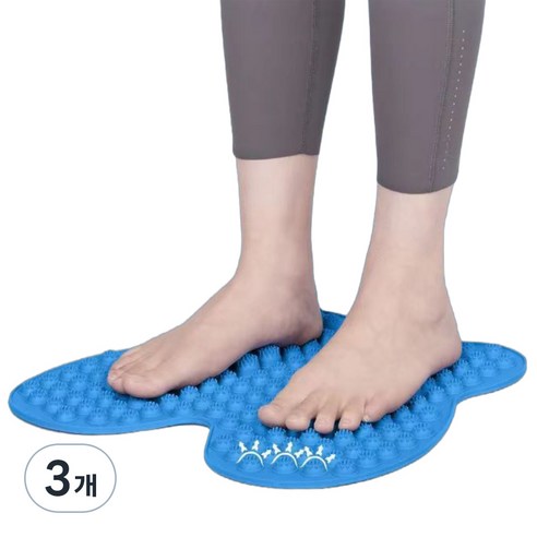 휴다온 발 지압매트, 3개, 블루