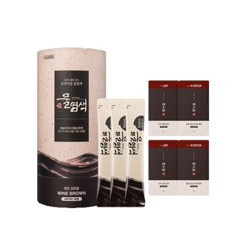 씨드비 새치 물염색제 + 채우담 샴푸 2p + 트리트먼트 2p, 와인브라운, 1세트