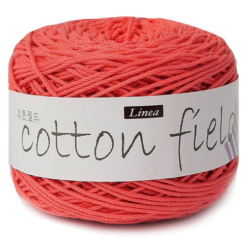 니뜨 코튼 필드 뜨개실 80g, 346 코랄핑크, 1개