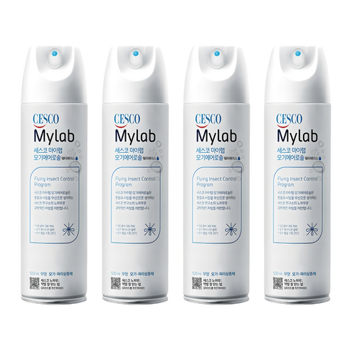 세스코마이랩 모기 에어로솔 워터베이스 무향, 4개, 500ml