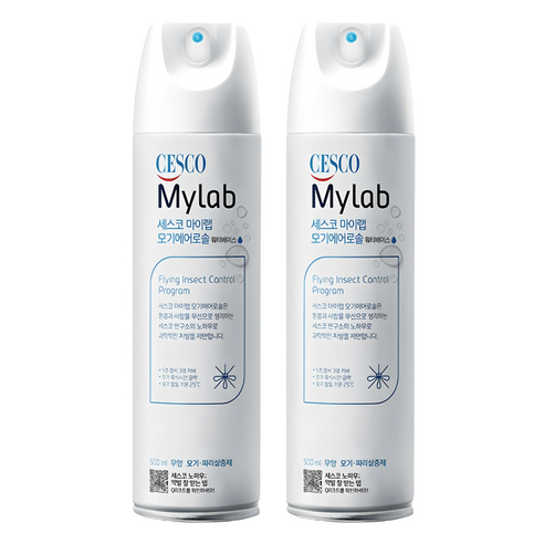 세스코마이랩 모기 에어로솔 워터베이스 무향, 2개, 500ml