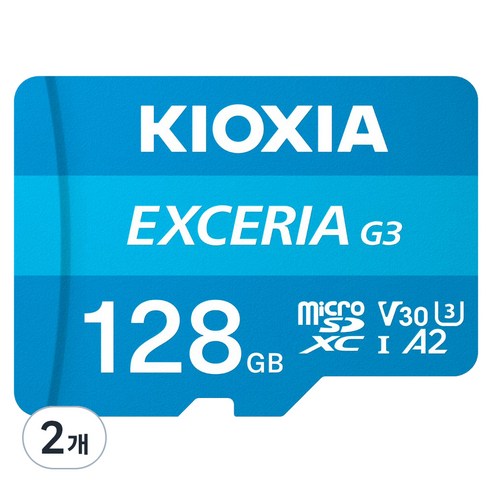 키오시아 EXCERIA 마이크로 메모리 카드 홈캠 블랙박스 CCTV SD LMEX2L128GG4, 128GB, 2개