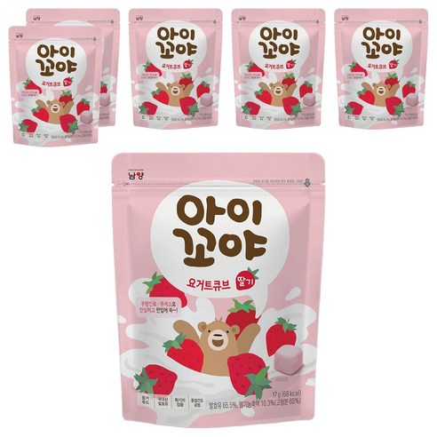 아이꼬야 요거트큐브, 6개, 17g, 딸기
