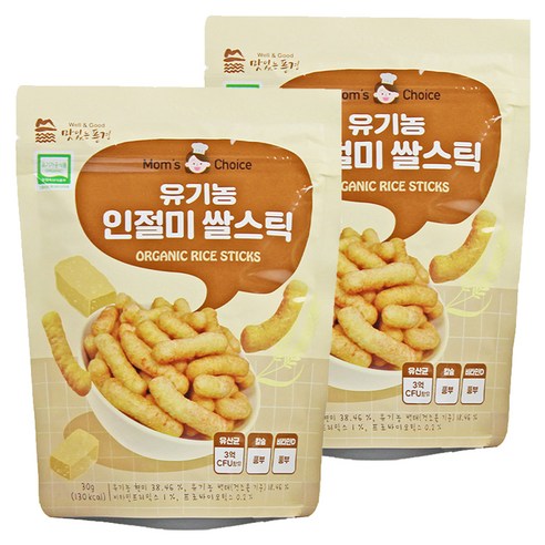 맛있는풍경 유기농 쌀스틱, 인절미, 30g, 2개