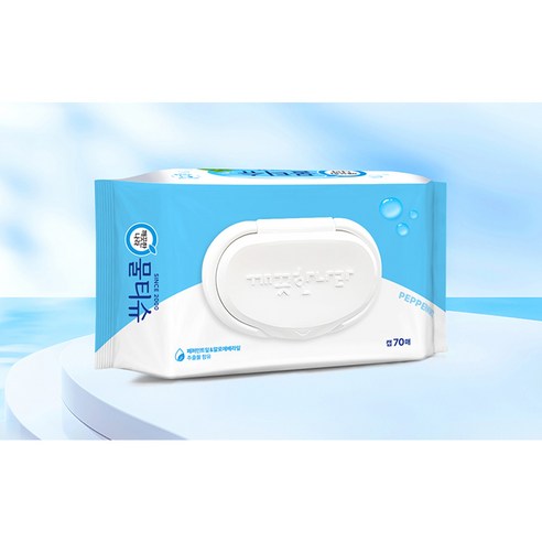 상쾌한 페퍼민트 향으로 일상에 청량함을 더하는 깨끗한나라 페퍼민트 물티슈