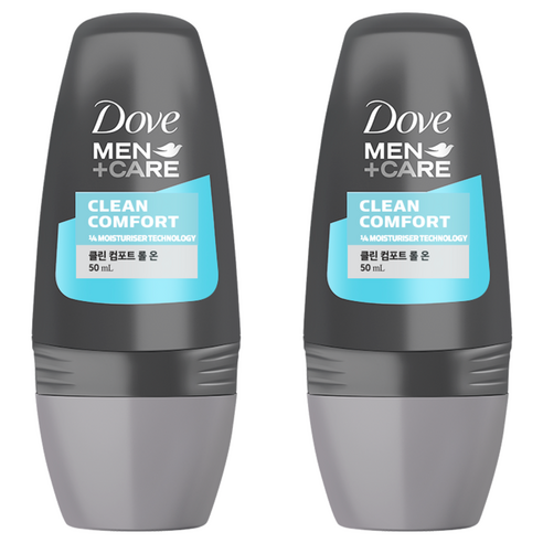 도브 맨 클린 컴포트 데오드란트 롤 온, 50ml, 2개