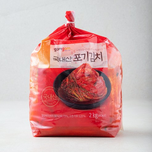 곰곰 국내산 포기 김치 (냉장), 2kg, 1개