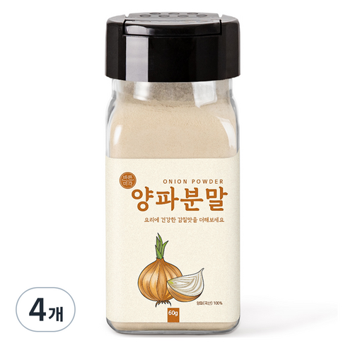 바른미각 양파분말, 4개, 60g