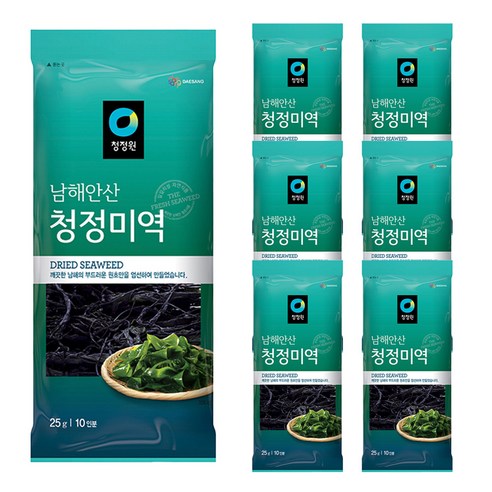 청정원 남해안산 청정미역, 25g, 7개