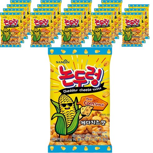 싱싱푸드 추억의 논두렁 옥수수스낵 체다치즈맛, 40g, 20개