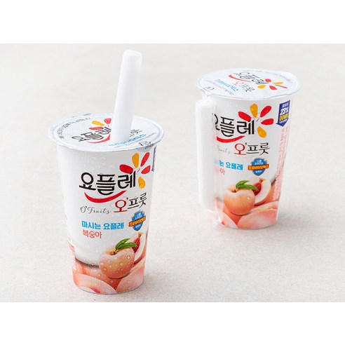 요플레 오프룻 복숭아, 180ml, 10개