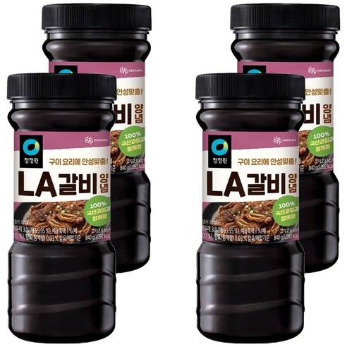 청정원 LA갈비양념, 840g, 4개