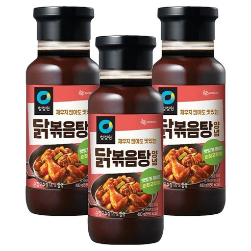 청정원 닭볶음탕 양념, 480g, 3개