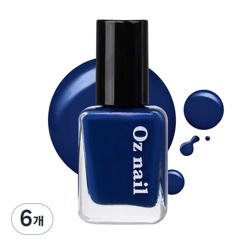 오즈네일 샤인 무드 네일 컬러 매니큐어, 24.이브닝블루, 8ml, 6개