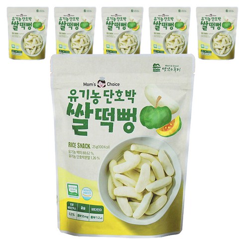 맛있는풍경 유아용 유기농 단호박 쌀떡뻥, 단호박맛, 25g, 6개
