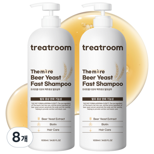 트리트룸 더모어 맥주효모 두피강화 탈모샴푸, 1030ml, 8개