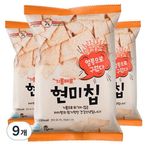 국산 기름제로 현미칩, 60g, 9개