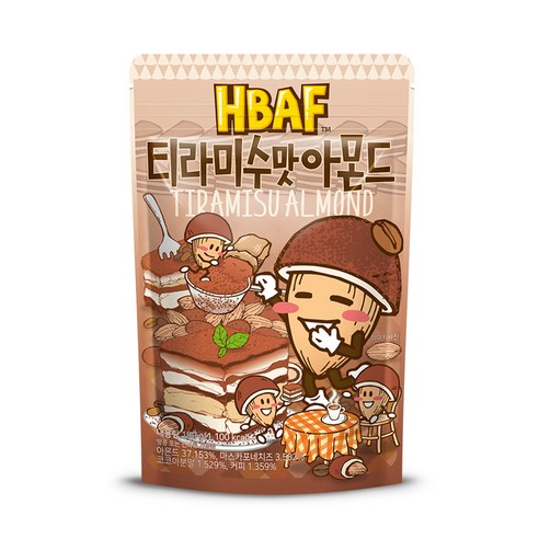 HBAF 티라미수맛 아몬드, 190g, 2개