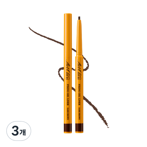 투쿨포스쿨 아트클래스 픽싱 젤라이너 0.15g, 2호 다크브라운, 3개