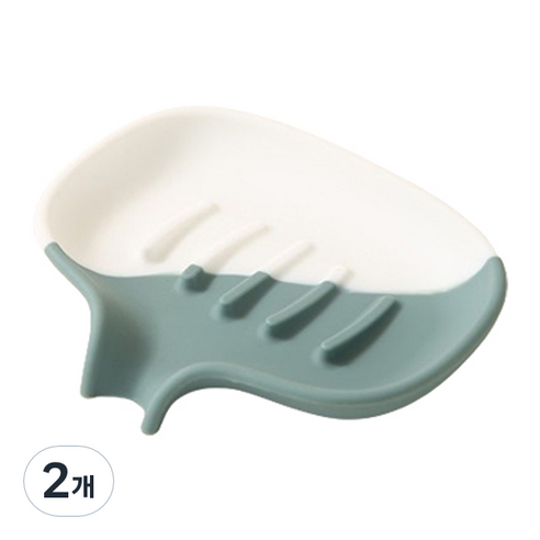 블럭마트 투톤컬러 비누받침, TYPE4, 2개