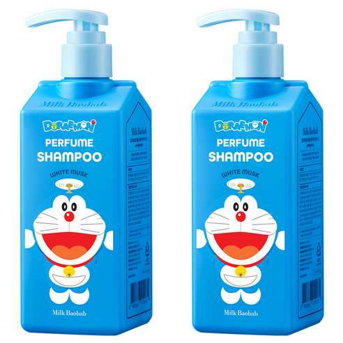 밀크바오밥 퍼퓸 샴푸 화이트머스크향 도라에몽 에디션 랜덤발송, 2개, 300ml