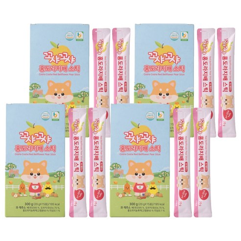 꼬샤꼬샤 홍도라지배 스틱 15p, 300g, 4개
