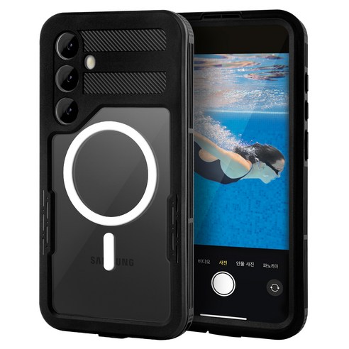 아이몰 CPIW 언더워터 잠수함 방수 휴대폰 케이스 갤럭시 S24, 블랙, 1개